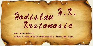Hodislav Krstonošić vizit kartica